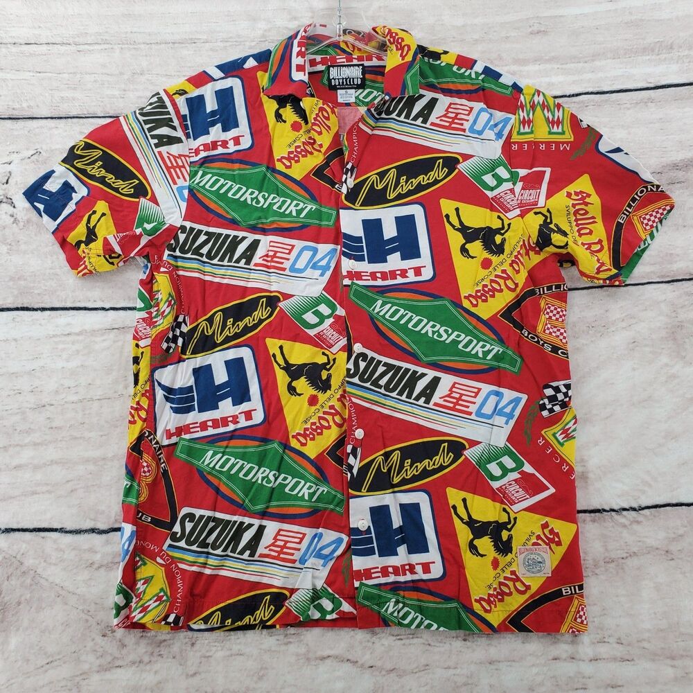 Billionaire Boys Club Small Testarossa S/S Woven Shirt All Over Motorsport BBC
